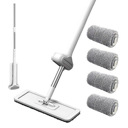 Lazy Person's Self-Washing Flat Mop, 2024 Large Flat Mop Magic Flat Squeeze Mop Rotatable Adjustable Cleaning Mop, Self Wringing Flat Mop Microfiber Mops for Floor Cleaning (1*Mop+