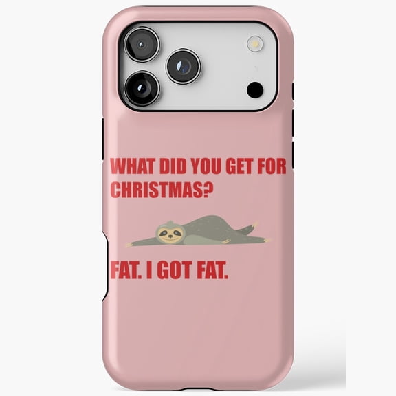 Lazy Sloth Holiday Meme Case for iPhone 11 12 13 14 15 16 17 Pro Max