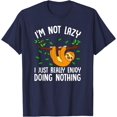 thumbnail image 1 of Lazy Sloth On a Tree Doing Nothing Unisex T-Shirt for Men Women Kids Toddler,Navy Color,Size 2T, 1 of 5