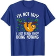 thumbnail image 1 of Lazy Sloth On a Tree Doing Nothing Unisex T-Shirt for Men Women Kids Toddler,Royal Blue Color,Size 4XL, 1 of 5