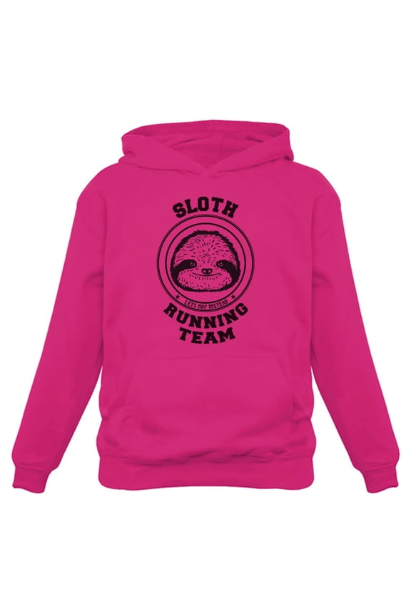 Lazy Sloth Running Team Tstars Women's Hoodie - Humorous Gift for Women - Perfect Birthday Present for Ladies Who Love Sloths and Laughter - Comfy and Cool Casual Wear