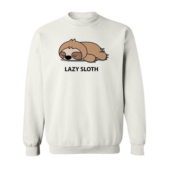 Lazy Sloth Sweatshirt Women -Image by Shutterstock, Female x-Large