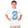 thumbnail image 1 of Lazy Smurf Vintage Varsity Cartoon Crewneck T Shirts Boy Girl Teen Brisco Brands S, 1 of 5