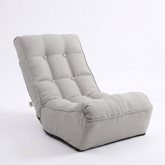 Lazy Sofa Chair, Adjustable 4-Position Floor Recliner, Folding Tatami Single Leisure Reclining Chair for Balcony Bedroom Living Room Dormitory
