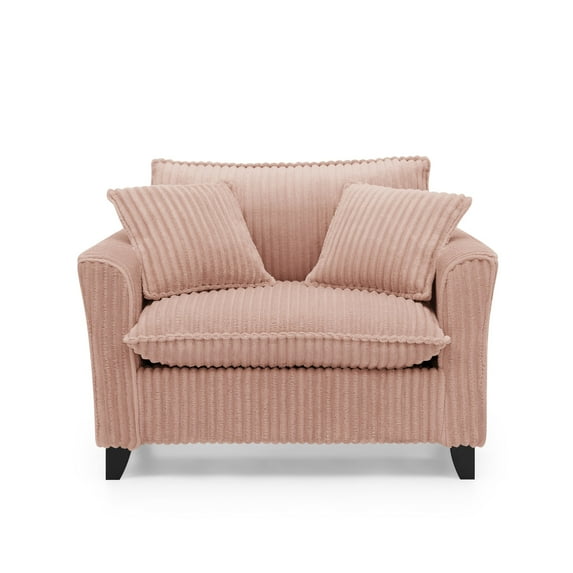 Lazy Sofa Chair, Comfortable Single-Person Sofa Chair, with A Backrest and Soft Seat Cushion, Having Armrests on Both Sides, Suitable for Living Room and Bedroom (Pink)