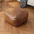 thumbnail image 1 of Lazy Sofa Footstool, Storage Ottoman, Multifunctional Leather Storage Stool for Home Organization, Storing Clothes toys and Shoes, 17.7x15.7 Inch, 1 of 7