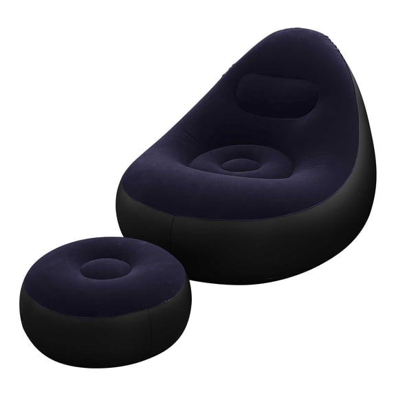 Air Couch Lazy Sofa, Inflatable Sofa, Family Inflatable Lounge Chair, with Inflatable Foot Cushion, Suitable for Home Rest or Office Rest, Outdoor Folding Sofa Chair