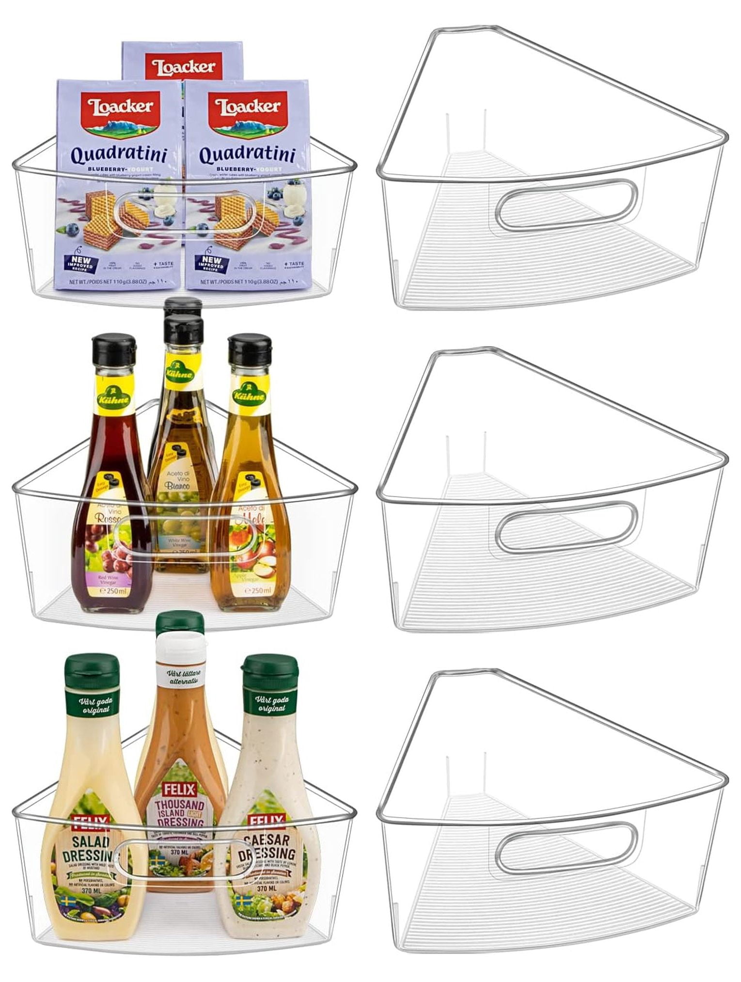 Lazy Susan Cabinet Organizer Bins for 26 Inch 28 Inch Corner Shelf ...