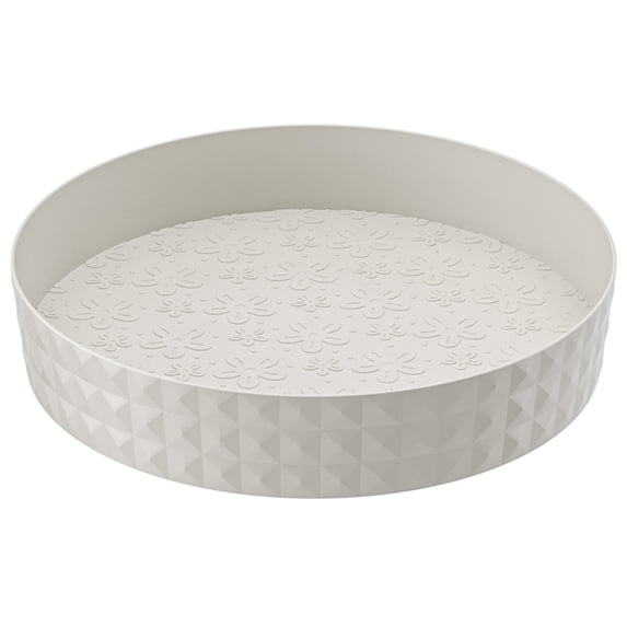 Lazy Susan Organizer:8.8 Inch 360 Degree Rotating Spice Rack for Kitchen Countertop Round Lazy Susan Wood Turntable Holder for Cabinet Table - White