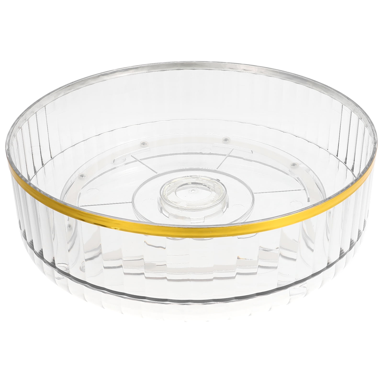 Lazy Susan Organizer Clear Turntable Rotating Storage Container Bin Rack Snack Skincare