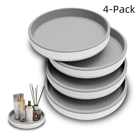 Lazy Susan Organizer Kitchen Organization, 10 Inch Lazy Susan Turntable for Cabinet, Pantry, Refrigerator and Table （4 Pack）