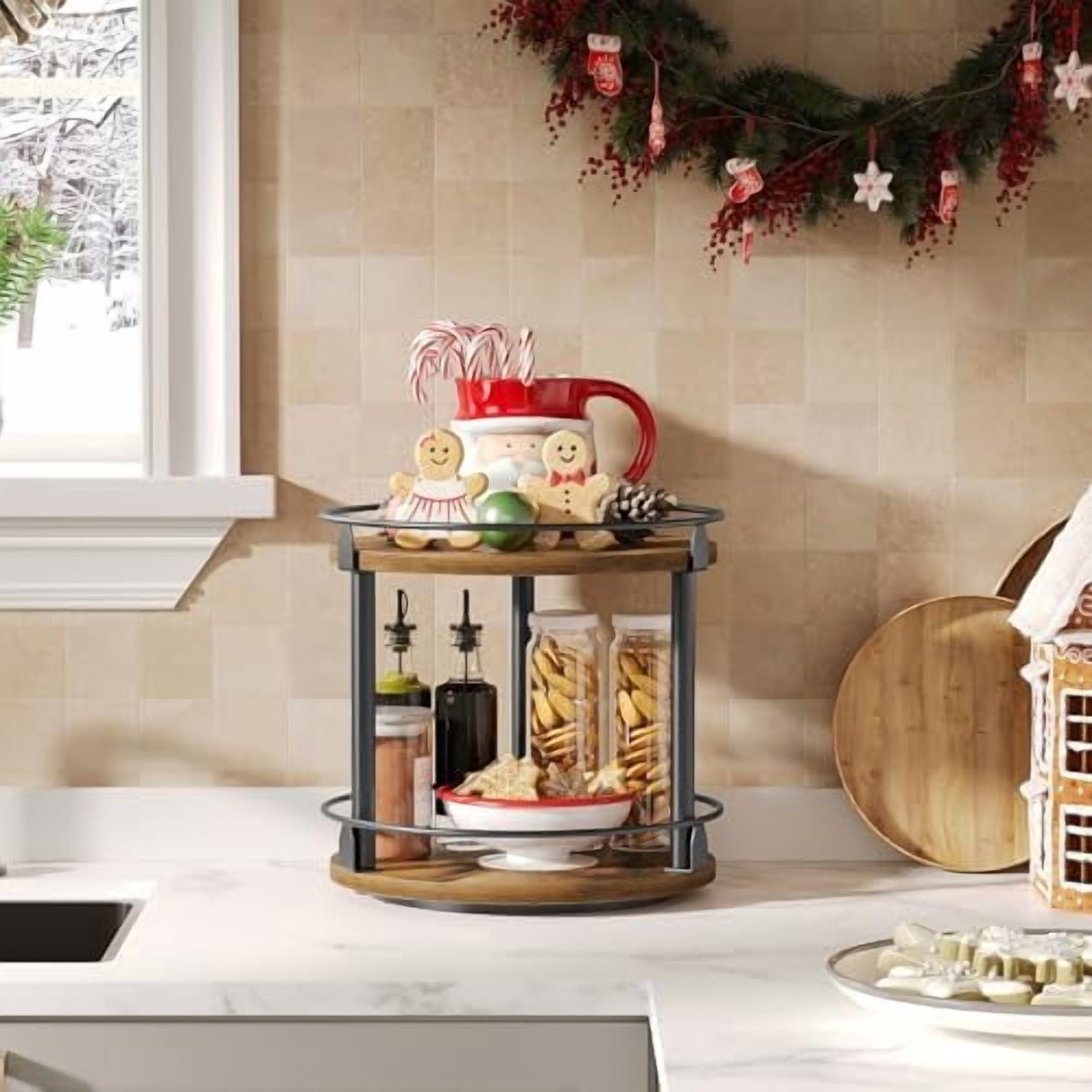 Lazy Susan Organizer Rotating Spice Rack 2 Tier Spice Turntable lazy-susan-organizer-rotating-spice-rack-2-tier-spice-turntable