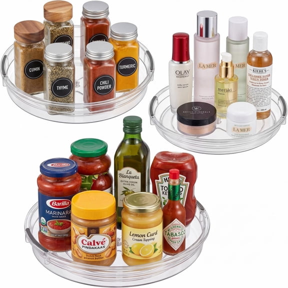 Lazy Susan Organizer Rotating Turntable for Cabinets, Fridge, Pantry, Bathroom
