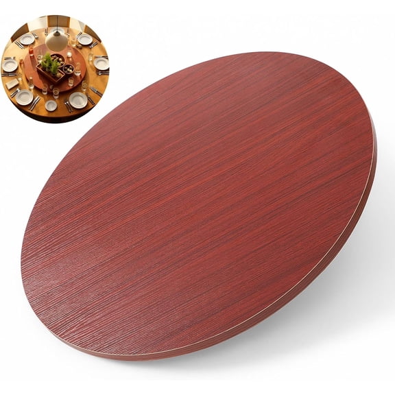 Lazy Susan for Table Top, Large Turntable Rotating Serving Tray for Counter Top Solid Wooden Round Lazy Susan Organizer for Kitchen Spinning Food Server Centerpieces