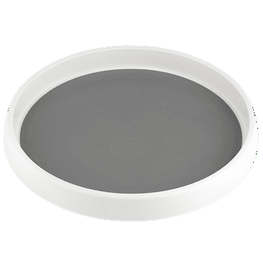 Lazy Susan Turntable, Non Skid Large Lazy Susan Turntable for Cabinet and Refrigerator, Plastic Rotating Turn Table, 10 Inch - by RamPro