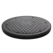 5 Pack 10 Inch Lazy Susan Turntable Organizer, Non Skid Large Lazy Susan Turntable for Cabinet, Computer or Laptop, Plastic Turn Table, Black - by RamPro