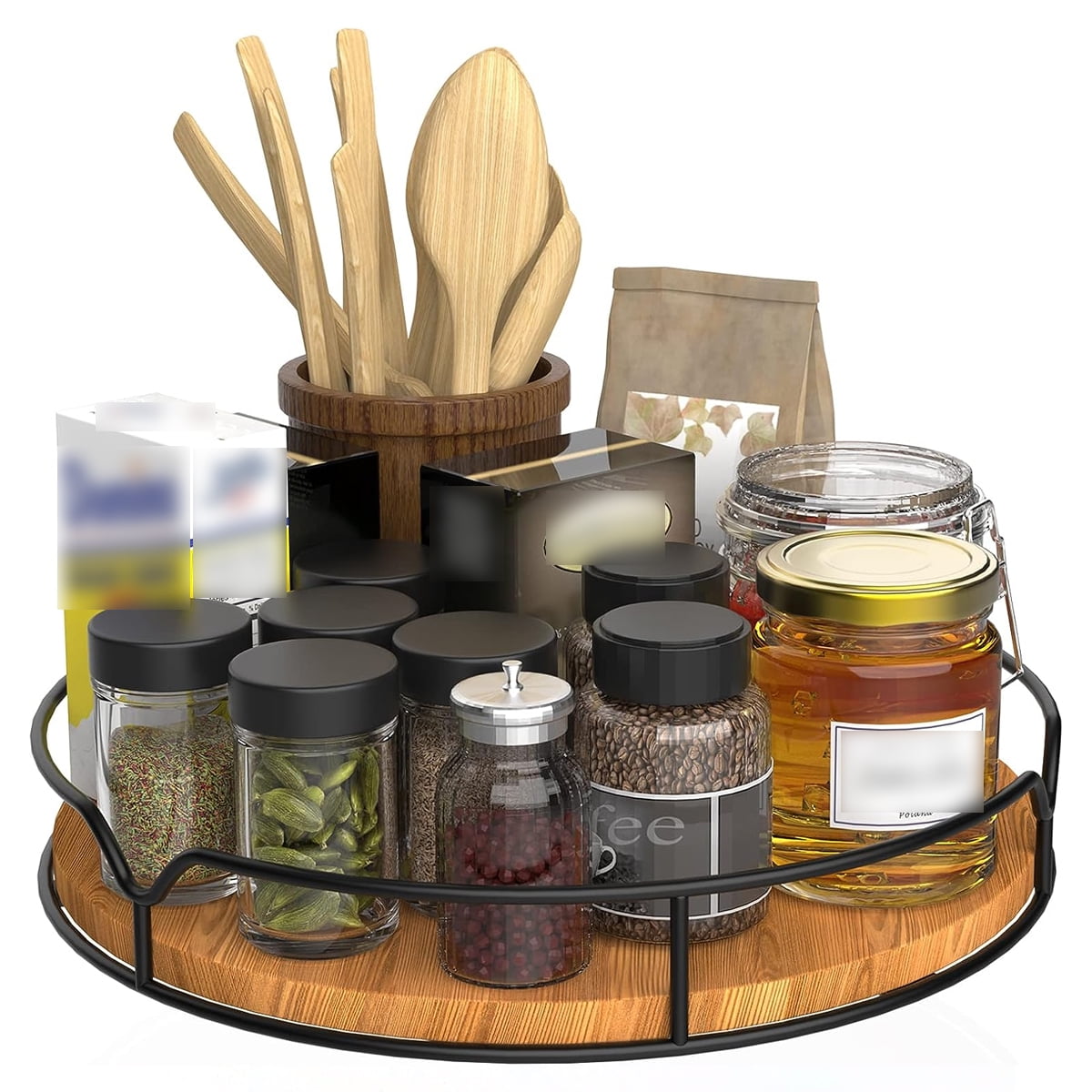 Lazy Susan Turntable with Sturdy Steel Frame, Versatile Design for Easy ...