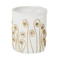 thumbnail image 1 of Lazy Susan White Linen Gold Stitched Fiddle Head Votive - (Large), 1 of 1