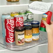 Rectangle Lazy Susan Turntable Organizer with 180  Rotate, Fits in Refrigerator, Cabinet, Kitchen Countertop& Pantry