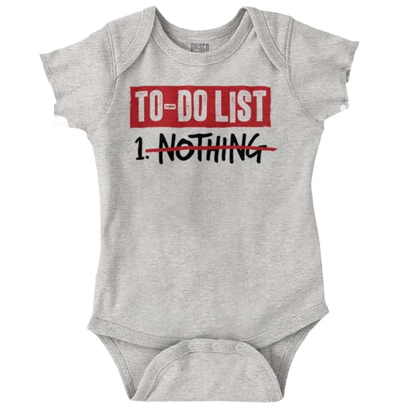 Lazy To Do List Chillin Relaxing Romper Boys or Girls Infant Baby Brisco Brands NB
