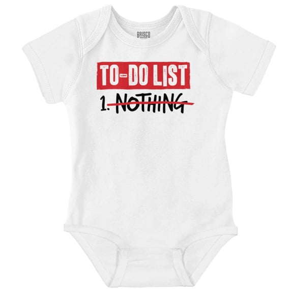 Lazy To Do List Chillin Relaxing Romper Boys or Girls Infant Baby Brisco Brands NB