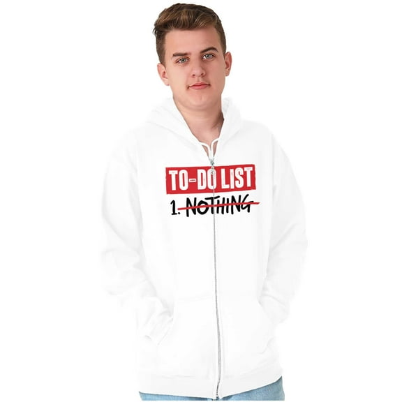 Lazy To Do List Chillin Relaxing Zip Up Hoodie Men's Women's Brisco Brands X