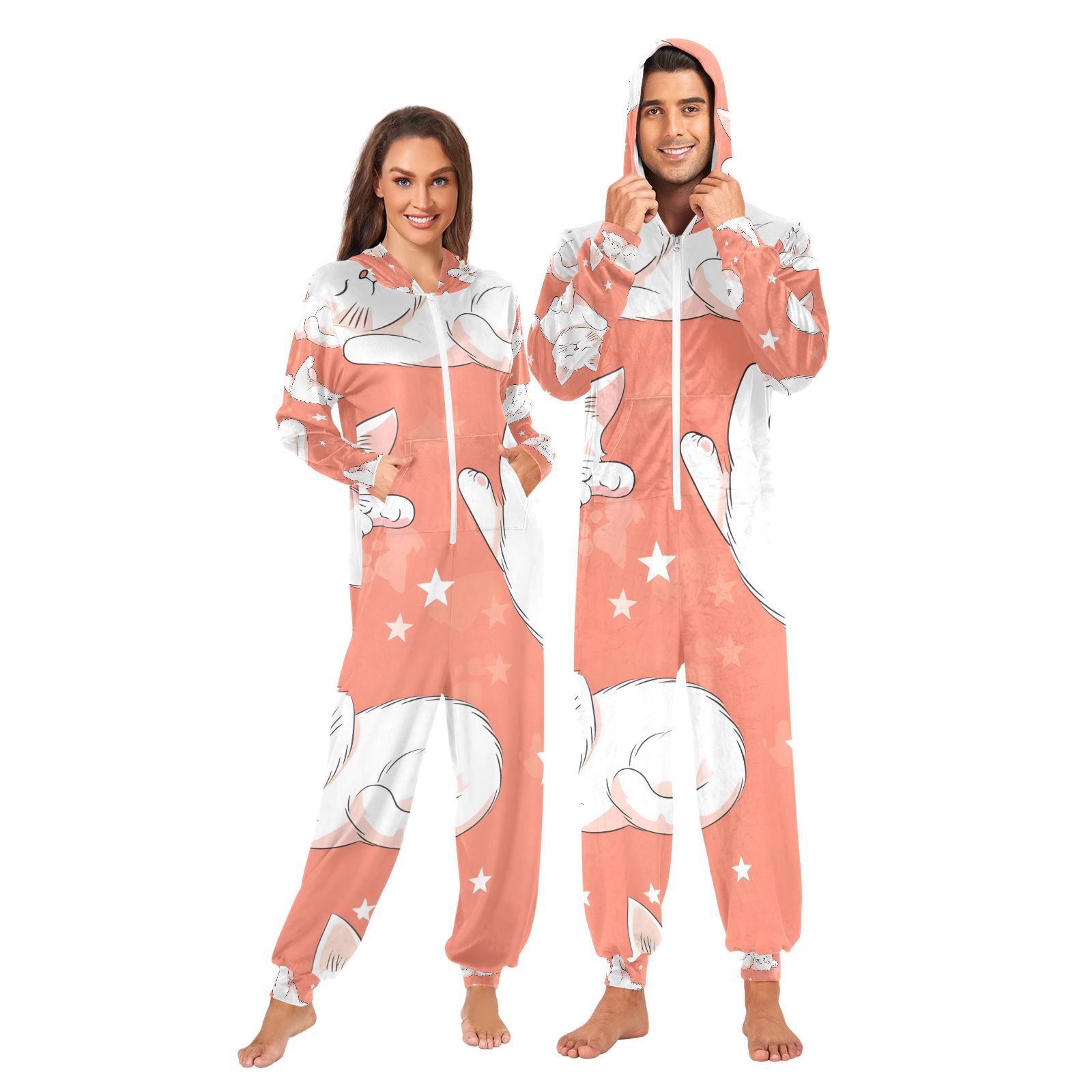 Followme Women's Christmas Onesie Pajamas - Santa Gingerbread Elf Angel Designs Microfleece
