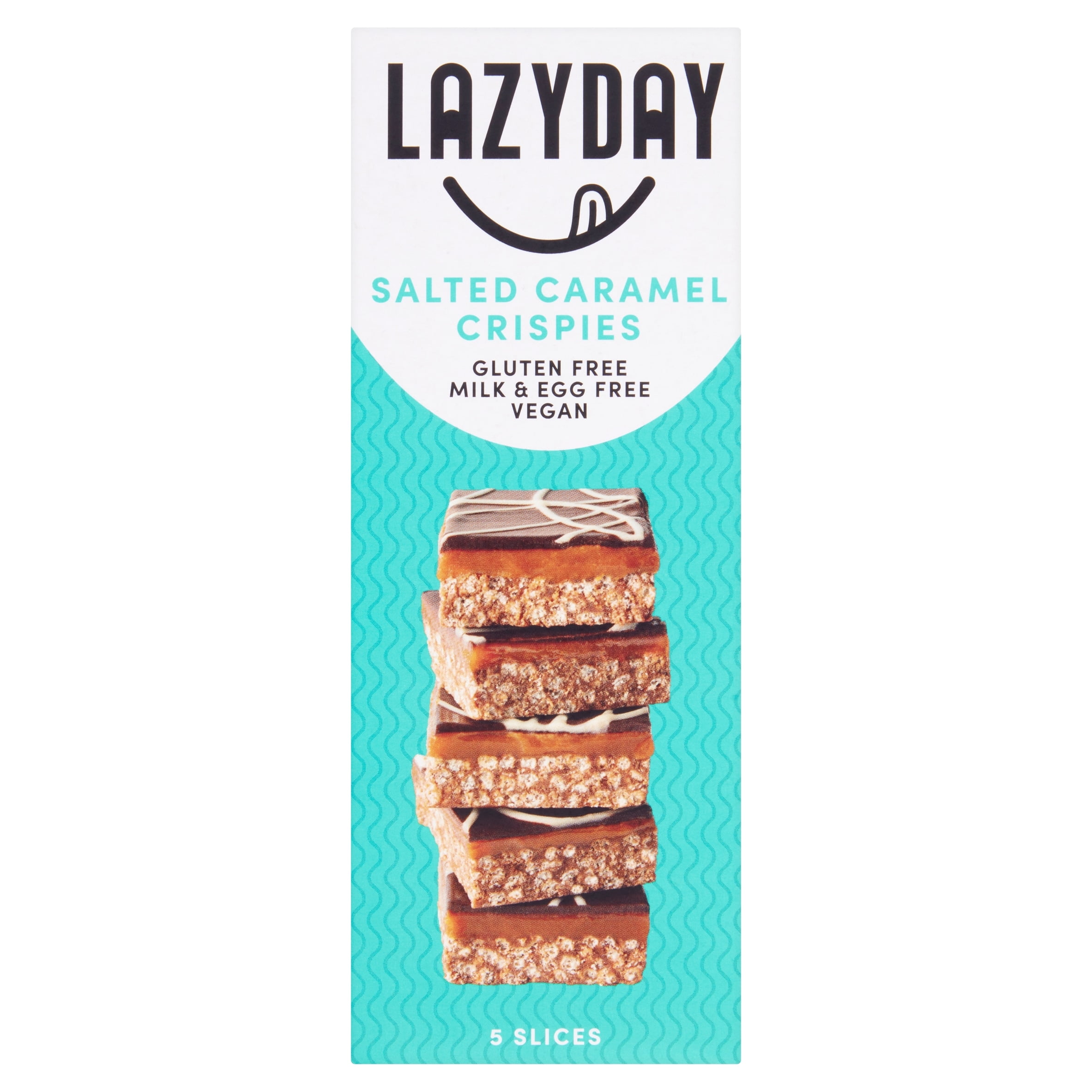 LazyDay Salted Caramel Crispies Rice Crisped Squares 150g, Imported from Britain