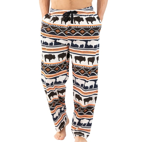 LazyOne Animal Pajama Pants for Men, Male Pajamas, Buffalo Fair Isle