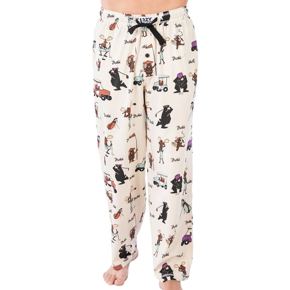 LazyOne Animal Pajama Pants for Men, Male Pajamas, Golfers, X-small