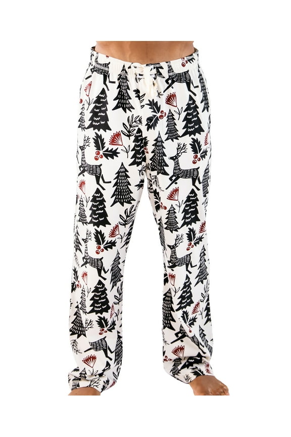 LazyOne Animal Pajama Pants for Men, Male Pajamas, Candy Cane, Medium
