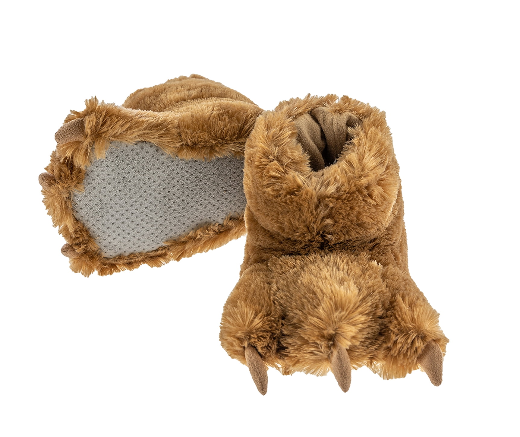 LazyOne Animal Paw Slippers, Brown Bear, Unisex, Furry, X-Large