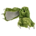 thumbnail image 1 of LazyOne Animal Paw Slippers, Green Dinosaur, Child and Adult Unisex Furry Slipper, Large, 1 of 7