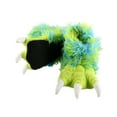 thumbnail image 1 of LazyOne Animal Paw Slippers, Green Monster, Child and Adult Unisex Furry Slipper, Large, 1 of 7