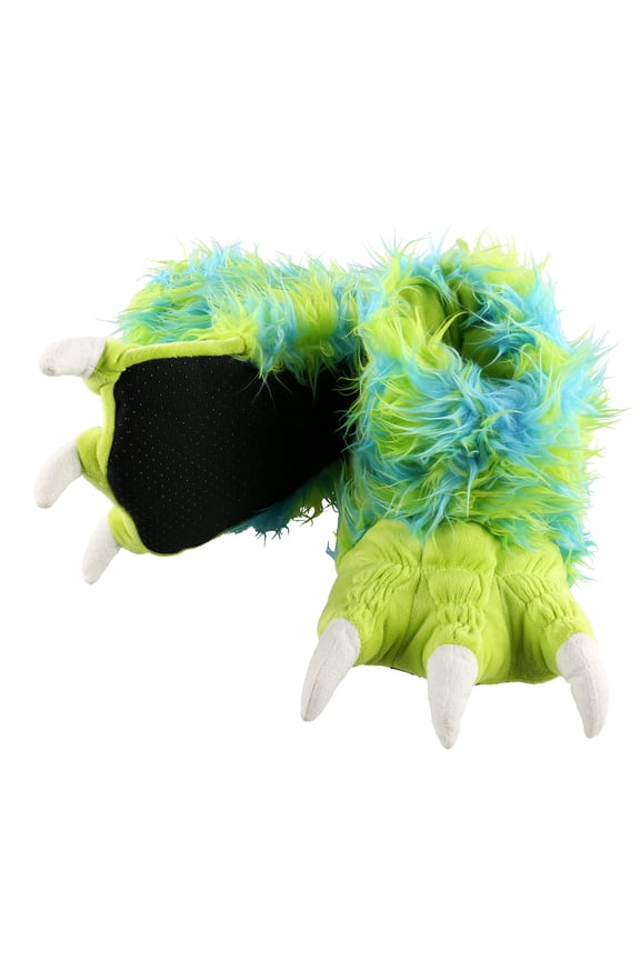 LazyOne Animal Paw Slippers for Adults and Kids, Cozy, Soft, Fun, Costume (Monster Green, X-Large)