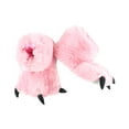 thumbnail image 1 of LazyOne Animal Paw Slippers, Pink Bear, Child and Adult Unisex Furry Slipper, X-large, 1 of 7