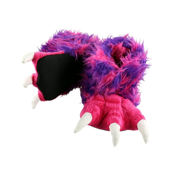 LazyOne Animal Paw Slippers for Adults and Kids, Cozy, Soft, Fun, Costume (Pink Monster, Large)