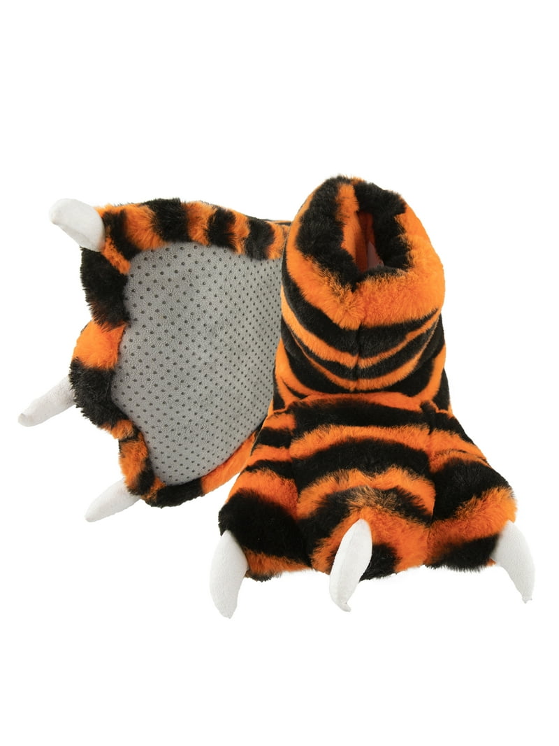 LazyOne Animal Paw Slippers, Tiger, Child and Adult Unisex  display picture 1