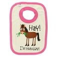 thumbnail image 1 of LazyOne Animal-Print Baby Bibs, Cute Baby Shower Gifts, One Size, Horse, Farm (Hay I'm Hungry!, ONE SIZE), 1 of 4