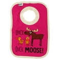 thumbnail image 1 of LazyOne Animal-Print Baby Bibs, Cute Baby Shower Gifts, One Size, Pink (Duck Duck Moose, ONE SIZE), 1 of 5