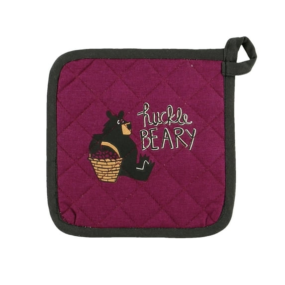 LazyOne Cotton Pot Holders, Cute Cooking Accessories for Home and Kitchen, Bear (Huckleberry, ONE SIZE)