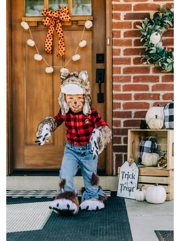 LazyOne Critter Cap Hat for Kids and Adults, Unisex Winter Hats, Wolf
