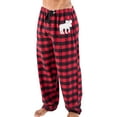thumbnail image 1 of LazyOne Flannel Pajama Pants for Men, Male Pajamas, Moose Plaid, Large, 1 of 7