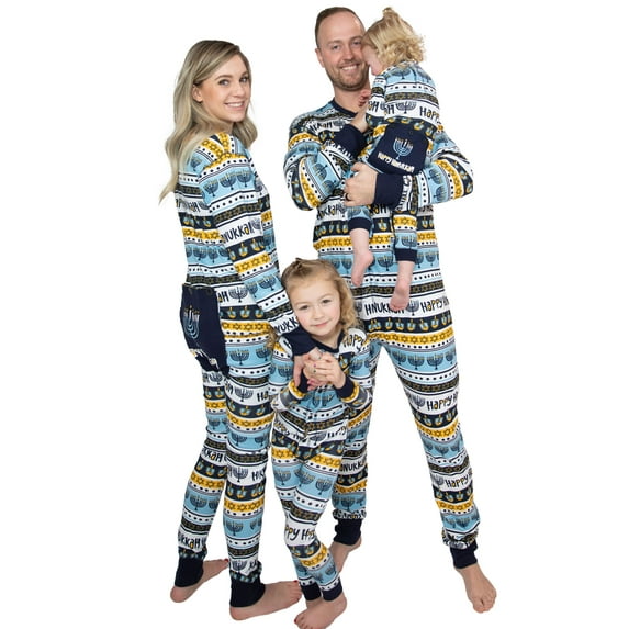 LazyOne Flapjacks, Matching Pajamas for the Dog, Baby & Kids, Teens, and Adults (Hanukkah, X-Small)