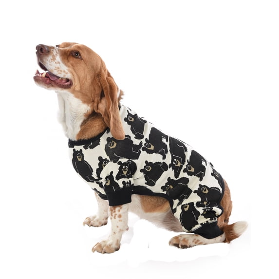 LazyOne Flapjacks, One-Piece Dog Sweater, Matching Family Pajamas for Dogs, Bear, Animal (Large)