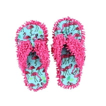 LazyOne Flip-Flop Spa Slippers for Women, Female Fuzzy House Slippers, Flamingos