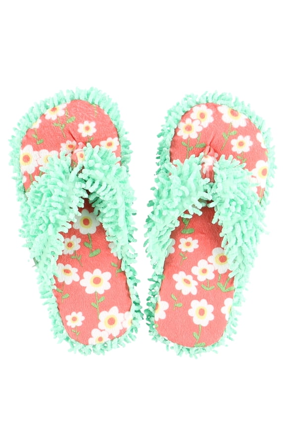 LazyOne Flip-Flop Spa Slippers for Women, Female Fuzzy House Slippers, Flowers