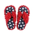 thumbnail image 1 of LazyOne Flip-Flop Spa Slippers for Women, Female Fuzzy House Slippers, Stars & Stripes, 1 of 6