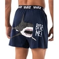 thumbnail image 1 of LazyOne Funny Animal Boxers, Novelty Boxer Shorts, Humorous Underwear, Gag Gifts for Men, Ocean, Sea (Bite Me!, Wide Awake Sharks, Xxx-large), 1 of 7