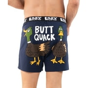 LazyOne Funny Animal Boxers, Novelty Boxer Shorts, Humorous Underwear, Gag Gifts for Men, Duck, Farm Butt Quack, Small